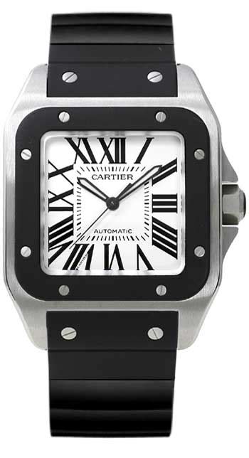 cartier santos 100 mens watch w20121u2|cartier santos 100 price list.